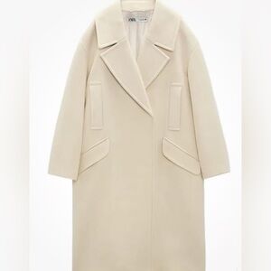 Zara Oversized Coat S Cream